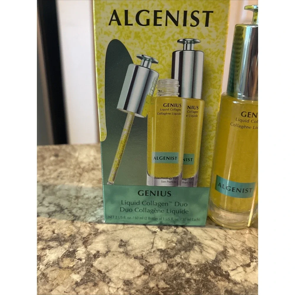ALGENIST Genius Liquid Collagen Duo! NEW 2 FL OZ (2 x 1‎ fl. oz.) Sealed NOS